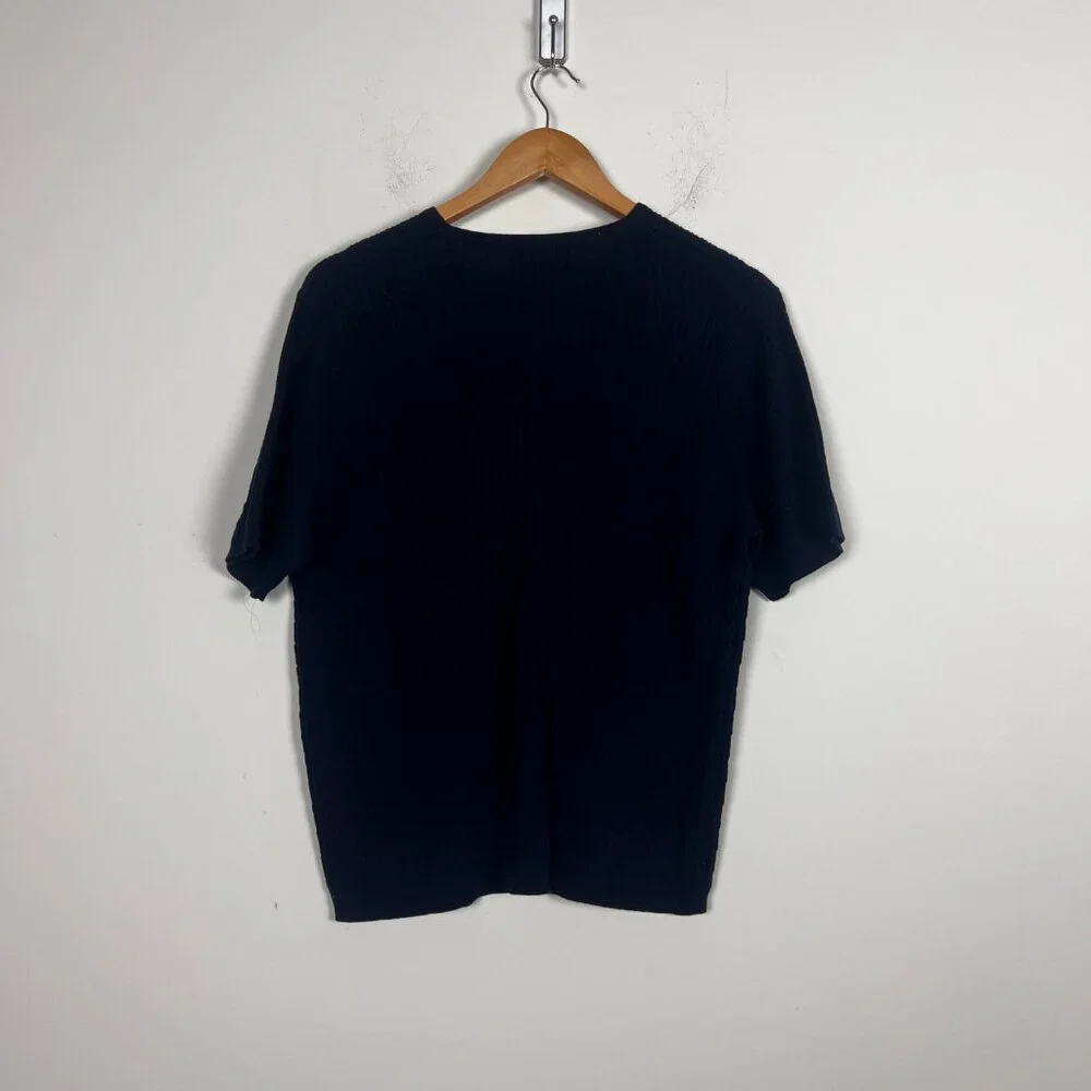 2/$30 Navy Pendleton Cable knit Short Sleeve Sweater XL